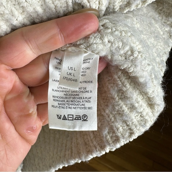 Free People Chunky Thick Cream Cardigan Womens Large - Picture 4 of 11